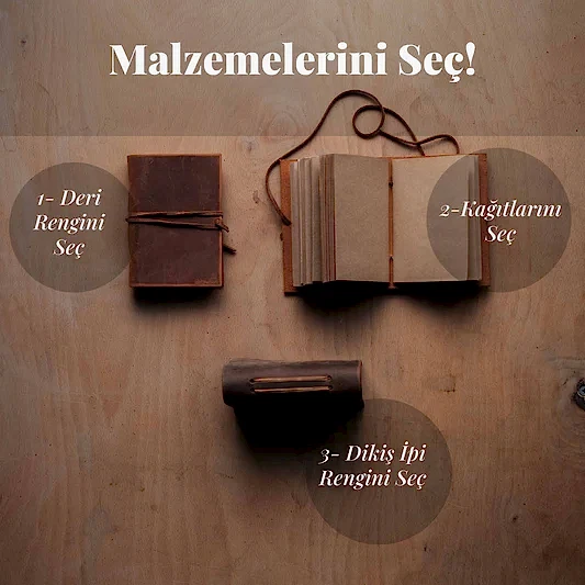 Evde Kendi Hikayeni Tasarla: Deri Defter Yapımı / Defter Kiti