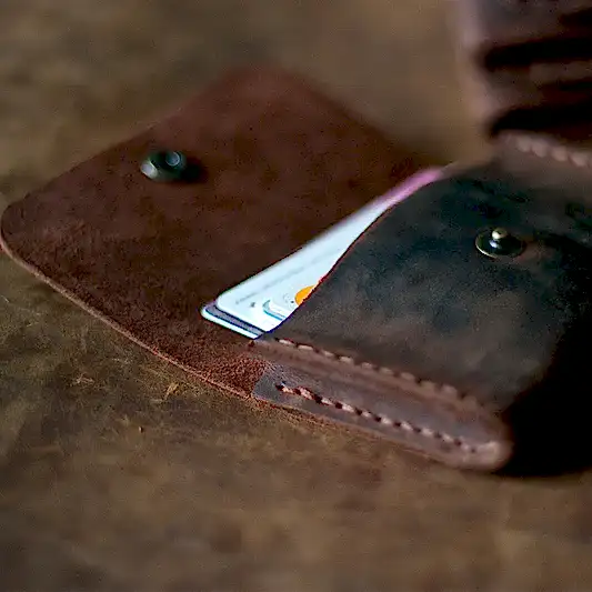 el yapımı deri kartlık cüzdan