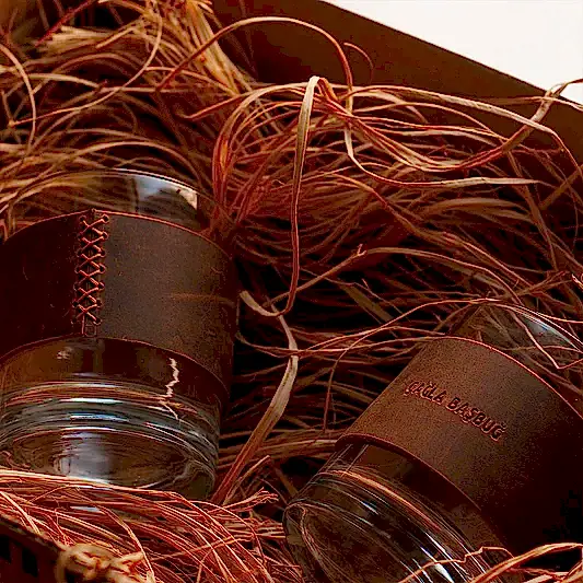 Deri Kaplı Viski Bardağı