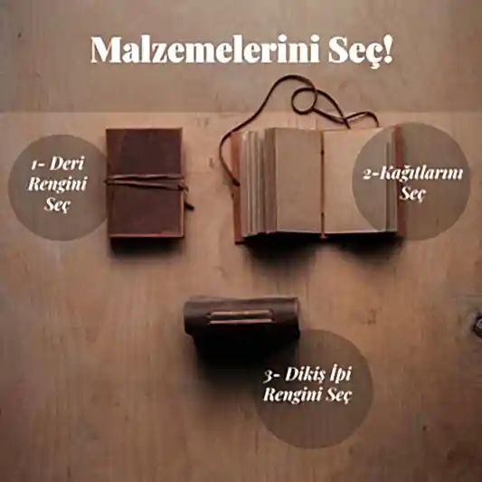 Deri Defter Büyük / Kendin Seç Yap (diy)