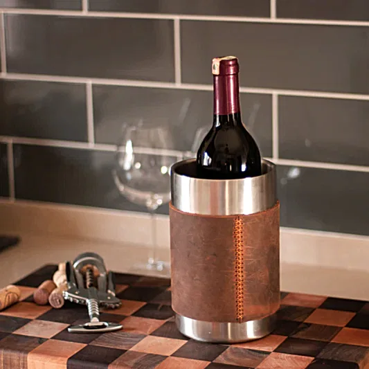 Deri Kaplı Şarap Soğutucu